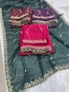 Rim Zim Star Georgette With Embroidery Work Saree